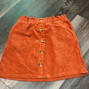 Derek Heart Rust Corduroy Mini Skirt